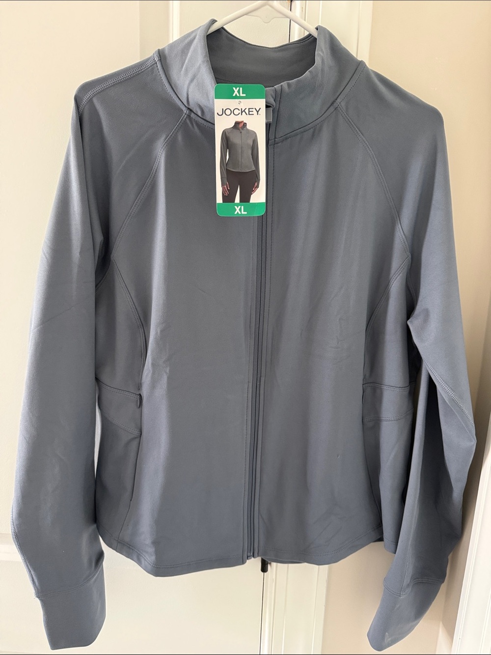 Jockey Women's Full-Zip Utility Jacket in Slate Blue